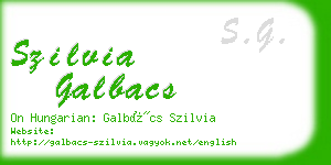 szilvia galbacs business card